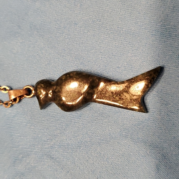 Vtg polished stone bird pendant - Picture 1 of 5